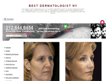 Tablet Screenshot of bestdermatologistny.com